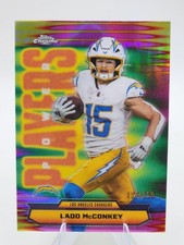 2025 Topps Chrome Football Ladd McConkey Power Players Pink Refractor /299 RC!