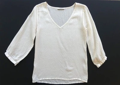 Blouse VERTIGO, Vintage, en Soie, ivoire, Taille XS, TBE - Photo 1/4