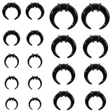 18-Piece Septum Stretching Kit 14G-00G with Tapers, O-Rings for Gauges