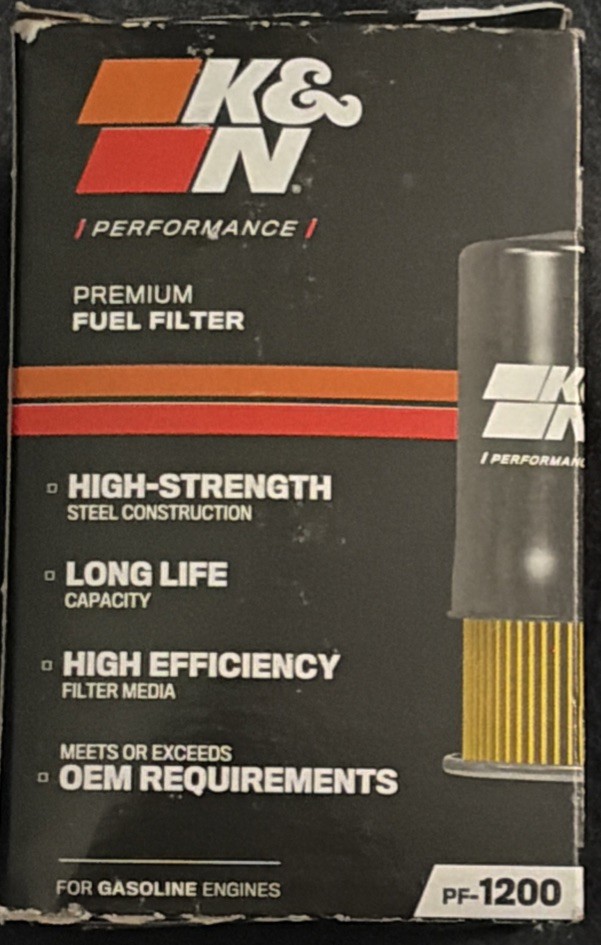 K&N Gasoline Fuel Filter High Performance Premium Engine - PF-1200 *NEW IN BOX*