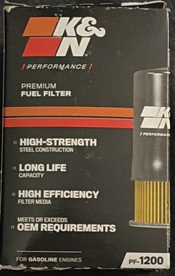 K&N Gasoline Fuel Filter High Performance Premium Engine - PF-1200 *NEW IN BOX*