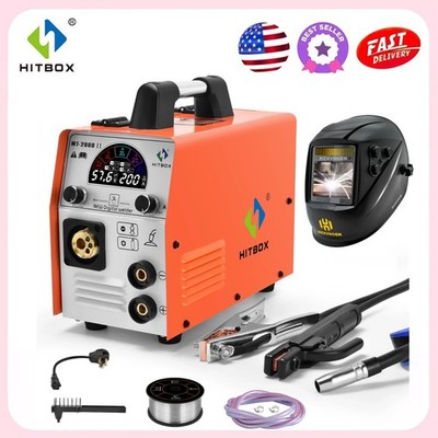 HITBOX 4 in 1 MIG Welder 200A 110V 220V Inverter Gas MMA TIG MIG Welding Machine