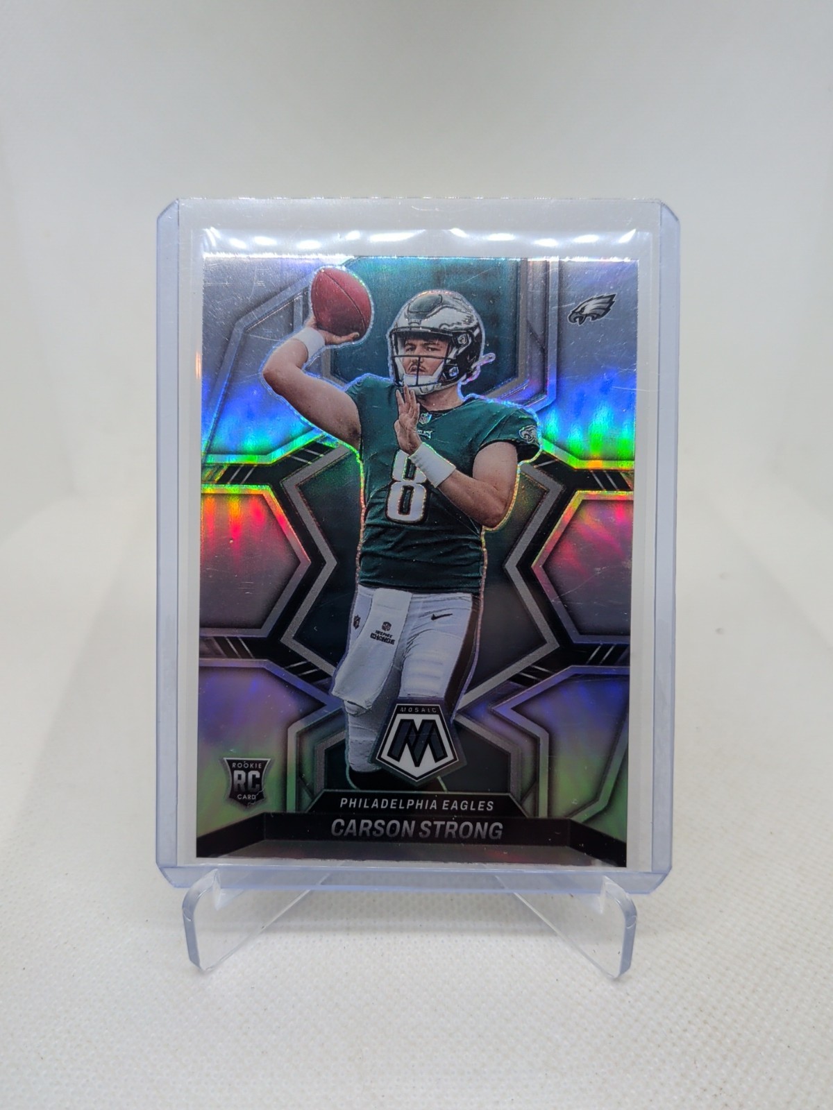 2022 Panini Mosaic #306 Carson Strong Variation Silver Prizm (RC) Phil Eagles 🦅