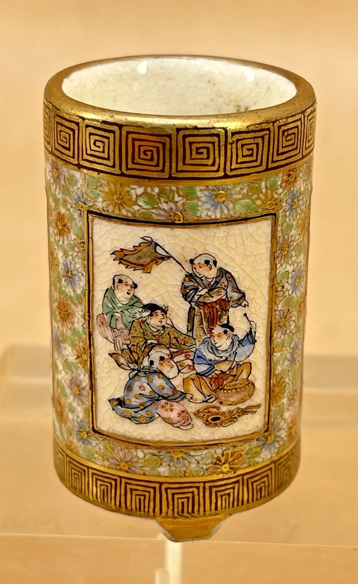 萨摩小花瓶日本古董花瓶| eBay