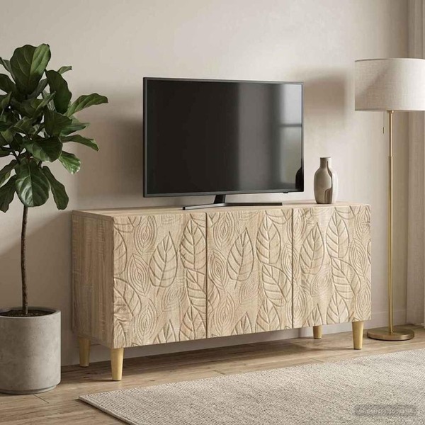 Tv-Schr?Nk 99 X 34,5 X 50 Cm Sonoma-Eiche Holzwerkstoff-image