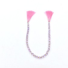 Natural Pink Amethyst Smooth Box Beads 5.5-6mm, Gemstone Cube Loose Beads 10"