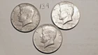 KENNEDY HALF DOLLAR, 1966-P, 1967-P, 1968-D, 40% SILVER,----139