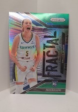 Paige Bueckers 2025 Panini Prizm #13 Fractal Green Prizm RC Dallas Wings