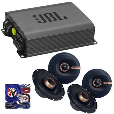 JBL GT 60041 1240W 4-Channel Amplifier +4x  Warzone 6.5'' 450W Speakers  + Kit