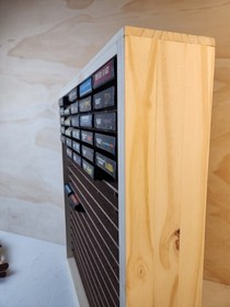 100 Atari 2600 Game Cartridge Storage Rack ~ New Napa Valley Style Wood Holder