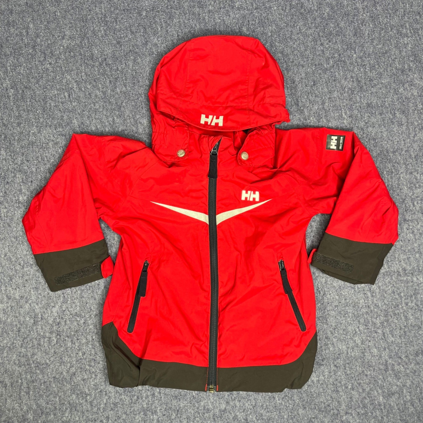 Helly Hansen Kids Red Helly Tech Performance Rain Jacket Hoo