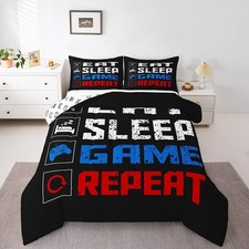 Gaming Comforter Sets for Boys Queen Size Kids Gamer Comforter Girls Teens Vi...