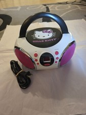 Hello Kitty CD Player Radio Stereo Boombox 2014 KT2026MBY Tested Very Nice Cond