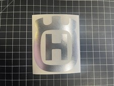 Chrome Husqvarna Logo Vinyl Decal Sticker Emblem Car Truck Window 4 6 8