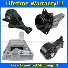 K2988 Motor & Transmission Mount Set 4X For 2012-2016 Cadillac SRX 3.6L FWD AUTO