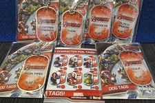 AVENGERS AGE OF ULTRON REFLECTIVE FOIL DOG TAG COMPLETE SET OF 6