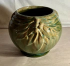 McCoy Onyx Line Green Leaves & Berries 6" Vase