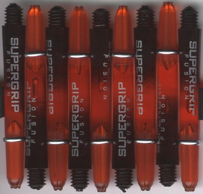 Harrows Supergrip Dart Shafts — 1.75 Inch, Orange, 2BA Thread, Set Of 3 With Springs