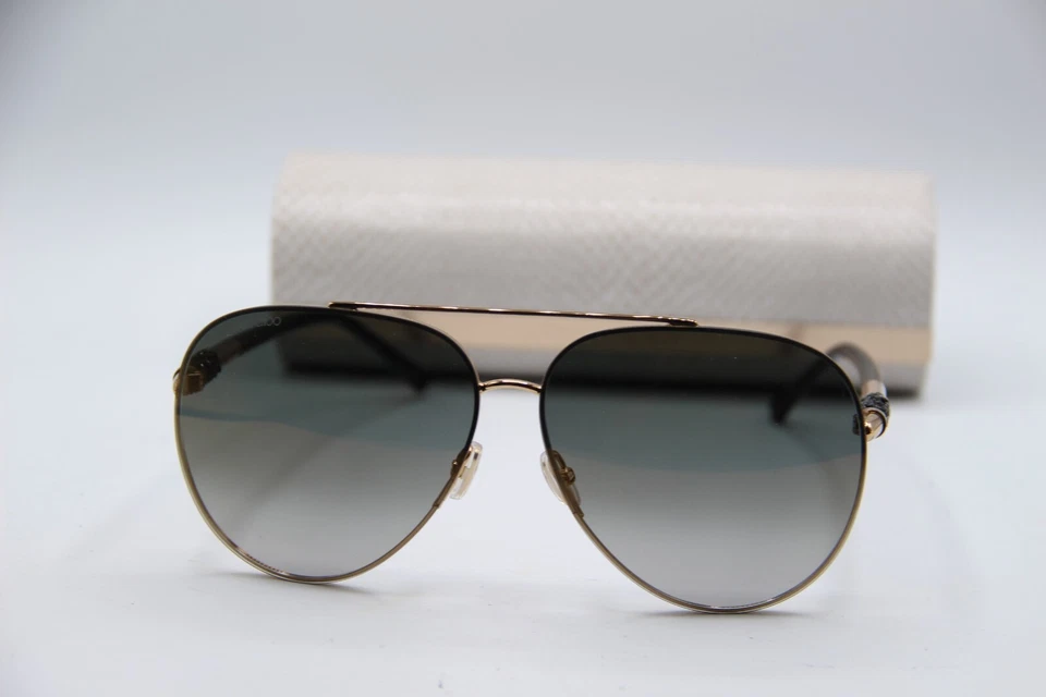 NUEVO JIMMY CHOO GRIS/S RHLFQ DORADO NEGRO DEGRADADO MARCO AUTÉNTICO GAFAS DE SOL 63-12 Foto 2 de 4