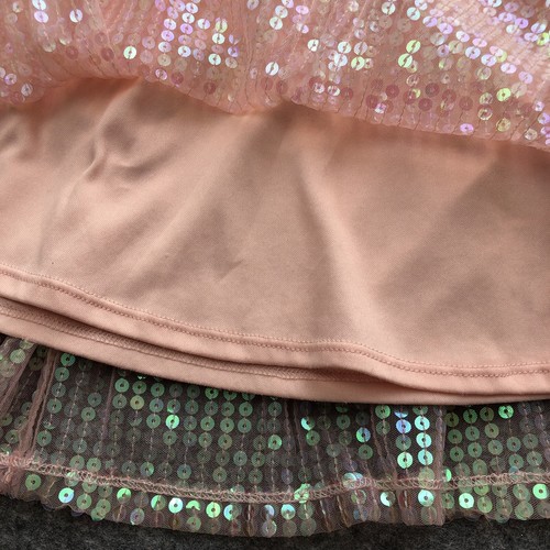 Xhilaration Girls Medium 7/8 pink sequin skirt tulle sparkle bling party twirl - Picture 3 of 8