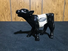 RARE Vintage Coopercraft England Belted Calf Cow Porcelain Figurine Clinkey