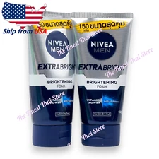 NIVEA Men Extra Bright Brightening Foam Jumbo size 150g pack of 2 pieces