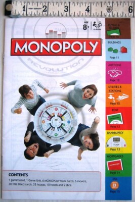 Anleitung Regeln Broschüre Monopoly Revolution Hasbro 2009 Ersatzanleitung