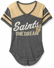 Outerstuff NFL NFL Junior Girls Vintage Short Sleeve Football Tee, Black, Lar...