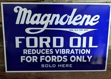 VINTAGE FORD MOTOR OIL SOLD HERE PORCELAIN SIGN