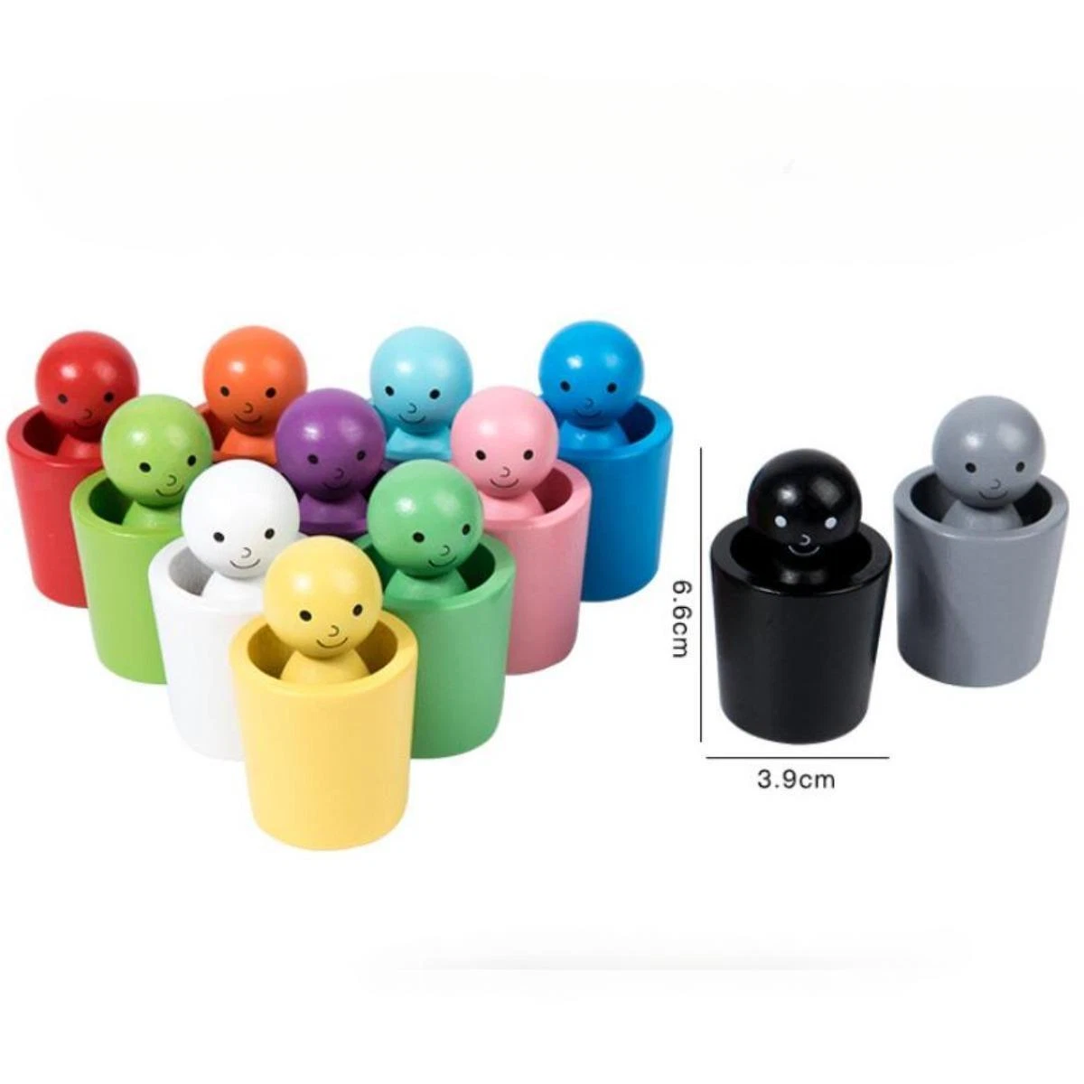 Color Sorting Matching Cups Game Stacker Game Kids Educational Toy for Party - Picture 4 of 5