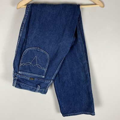 VTG 60s 70s Maverick Blue Bell womens Size 14 dark wash blue jeans  