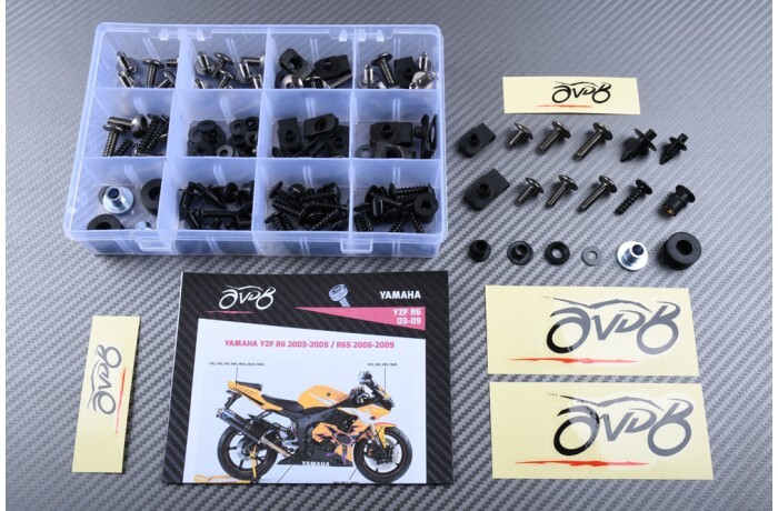 Kit de tornillos de remplacement argent pour carénage Yamaha YZF R6