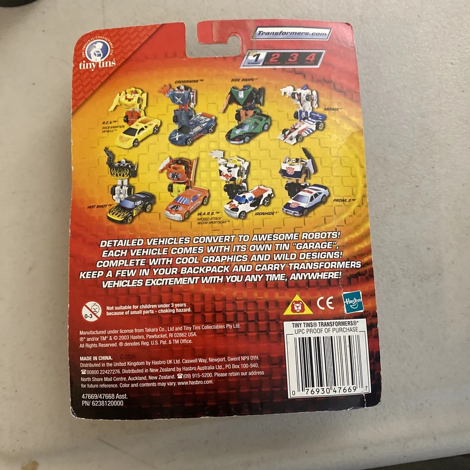 2003 Transformers Tiny Tins R.E.V. Collectible Tin Sealed/New 47669 - Image 4 of 4