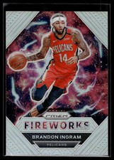 Brandon Ingram 2020-21 Panini Prizm Fireworks Silver Prizm Card #8