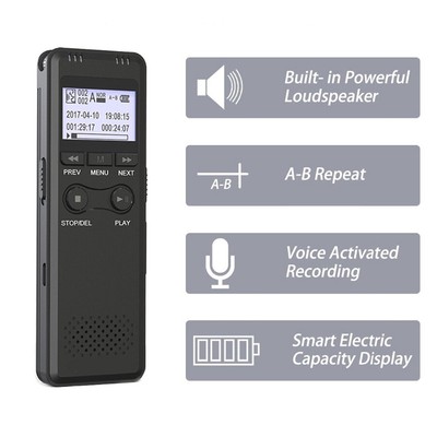 Mini 32G Voice Activated Recording Device Audio Digital Voice Audio Recorder