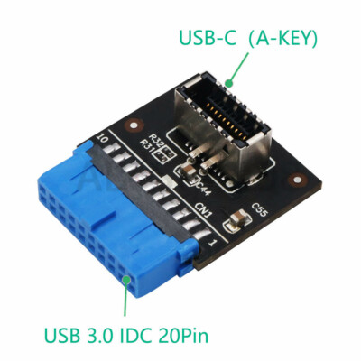 USB Header Adapter USB 3.1 Front Panel Socket Type-E to USB 3.0 Blue 20Pin