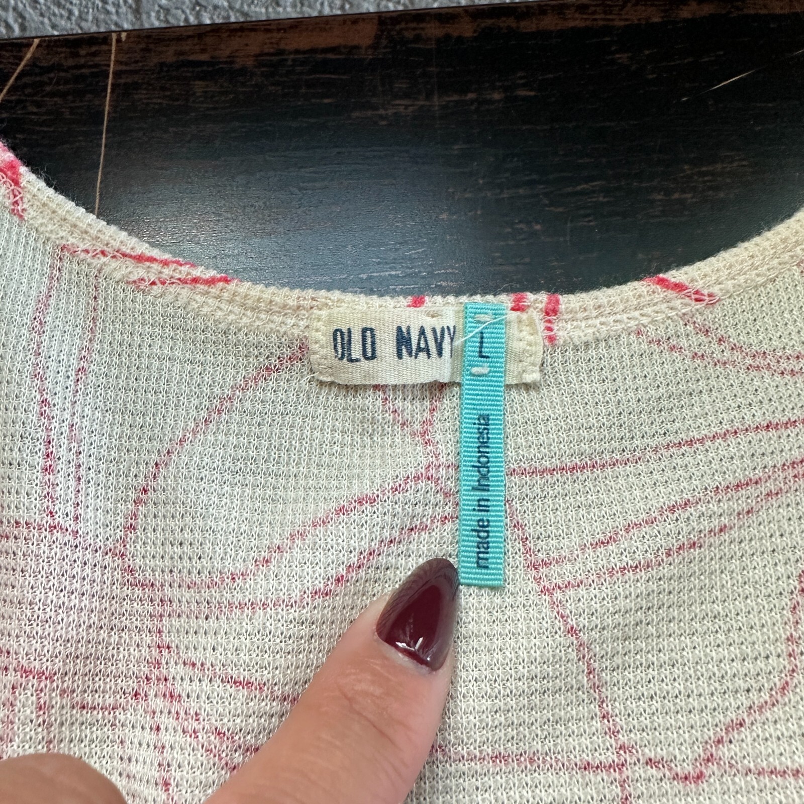 VTG Old Navy Tank Top Large Women Y2K Babydoll Floral Empire Waist Beige