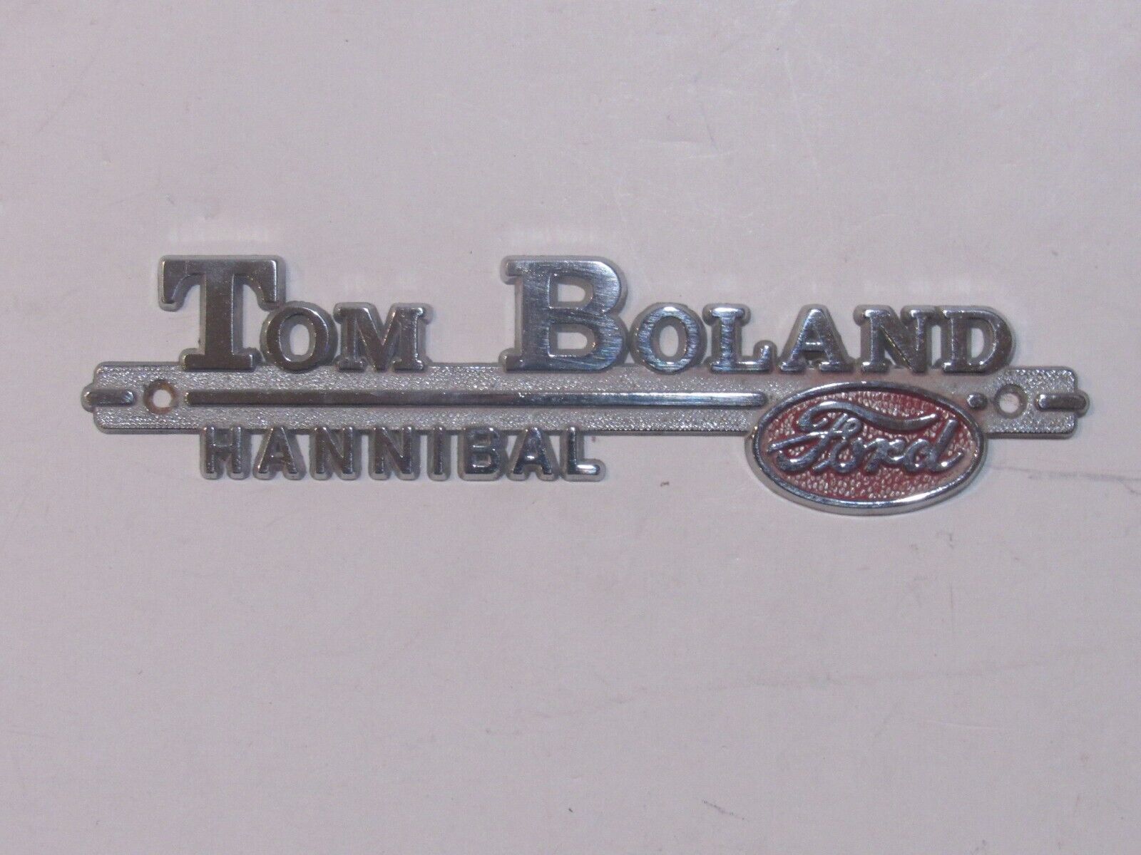 Vintage Tom Boland Ford Hannibal Missouri Metal Dealer Badge Emblem Tag  Trunk | eBay