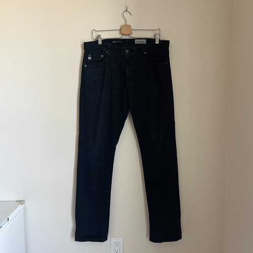 AG Adriano Goldschmied Jeans Uomo 33x33 Nero Everett Slim Dritto AG Adriano Goldschmied Jeans Uomo 33x33 Nero Everett Slim Dritto