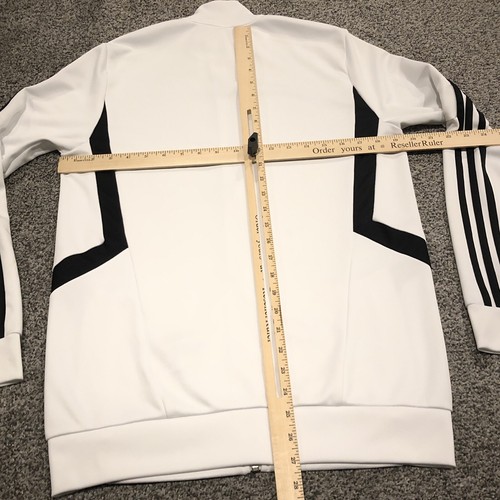 Adidas Jacket Boys Extra Large White Full Zip Soccer Futbol Track Jacket Youth - Picture 8 of 10