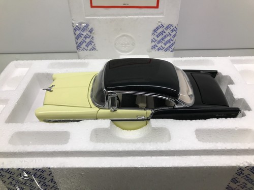 FRANKLIN MINT B11WP94 CHEVY BEL AIR SEDAN 1956 -YELLOW+BLACK 1:24- GOOD IN BOX - Imagen 2 de 19