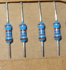 4 pcs 1M ohm 1/4W 1% Metal Film Resistors. 