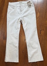 Madewell Kick Out Mid-Rise Ankle Jeans stretch white Size 30 NWT