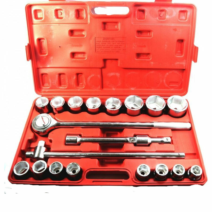 Cassetta Chiavi a Cricchetto 3/4" 21 Pezzi - Cromo Vanadio Professionale