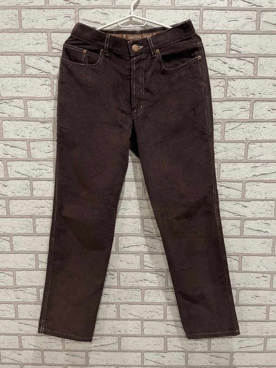 RARE Vintage Jean Paul Gaultier Jeans JPG 90S Pinstripe Velvet