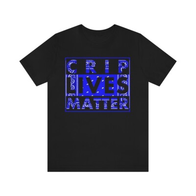 Crip Lives Matter Blue Bandana Tee | eBay