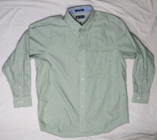 RALPH LAUREN CHAPS SHIRT 16-16 1/2 32/33 GREEN CLASSIC FIT OXFORD WRINKLE FREE