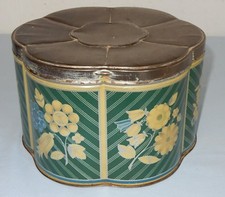 Blechdose Keks-Dose Teedose Blumen Blüten lithografiert original alt 1920