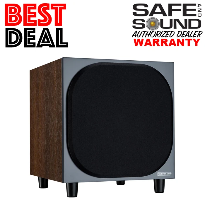 Fortolke tæt Isbjørn MONITOR AUDIO BRONZE W10 SUBWOOFER (EACH) WALNUT 6G | eBay