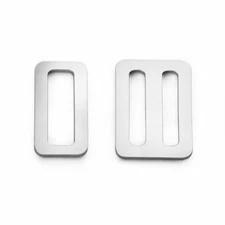 Stainless Steel 304 Rectangle Square Buckle Tri-Glide Slider Belt Adjuster Strap